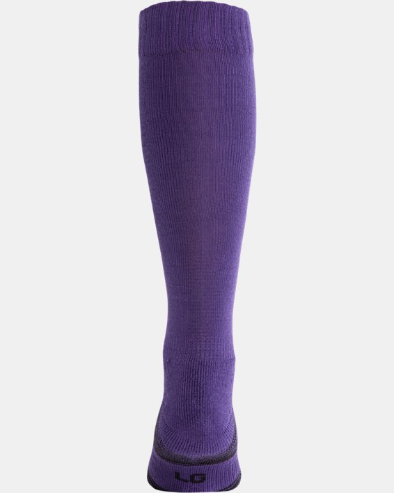 Unisex UA Over-The-Calf Team Socks, Purple, pdpMainDesktop image number 3
